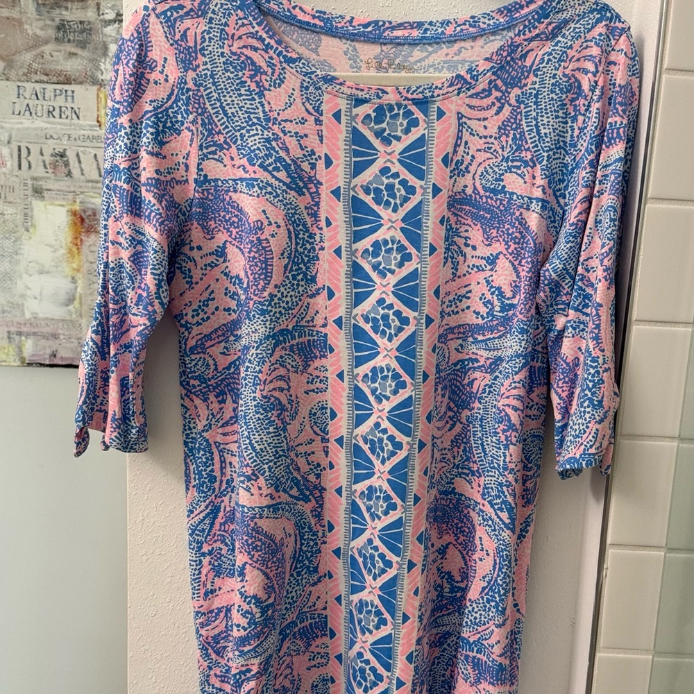 Lilly Pulitzer Pink and Blue Mini Dress
